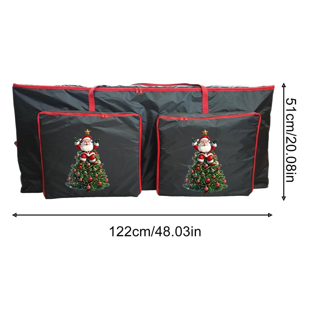Christmas Tree Storage Box Zippered Box Extra Large Storage Container With Reinforced Handles And Pockets For Basement Closet