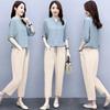 Women's 2024 Summer Korean-Style Linen Suit: Fashionable Loose Slimming Two-Piece Set