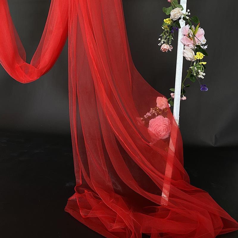 Светло-розовая марлевая занавеска с цветами сакуры с розовым нефритом и акцентами цвета розовой фасолевой пасты - швейцарская противомоскитная сетка для потолка салона красоты.