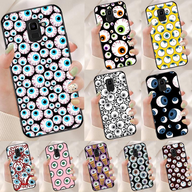 Сумасшедший узор с глазными яблоками для чехла Samsung Galaxy M33 M35 M55 M15 M12 M13 M14 M34 M54 M53 M21 M31 M11 M32 M52 M06 M16