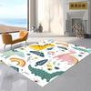 Ковер в мультяшном стиле с динозаврами, детский ковер, мультяшный коврик, нескользящий коврик для пола, подарок для игровой комнаты, декор ковров, детские подарки
