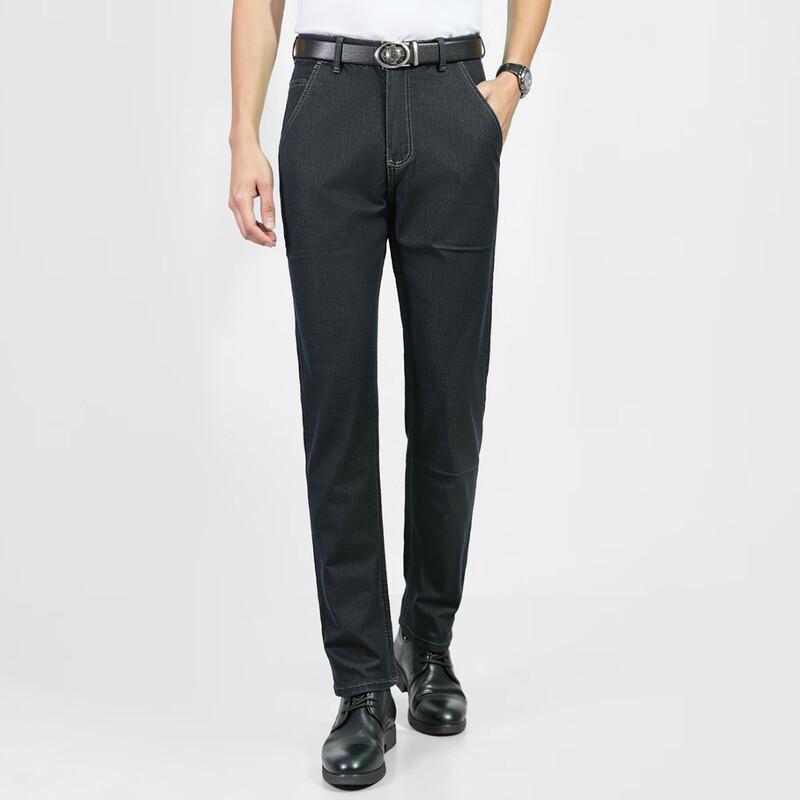 Мужские летние джинсы прямого кроя из шелка и хлопка Shanshan