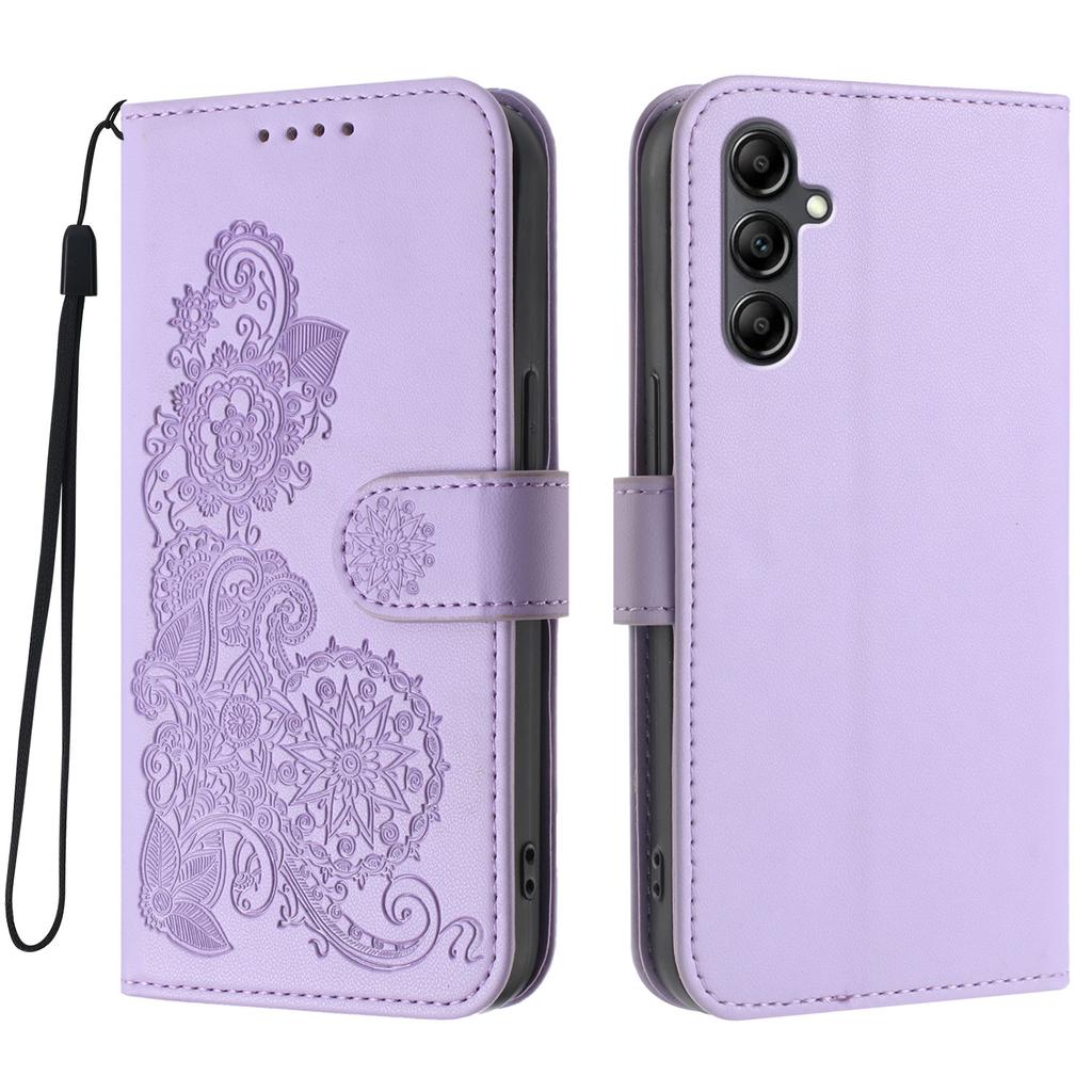 For Samsung Galaxy A15 5G/Galaxy A15 4G Phone Cases Mandala Flower Leather Wallet Mobile Cover with Strap