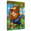 Canvas Print The Bear and the Woodcutter