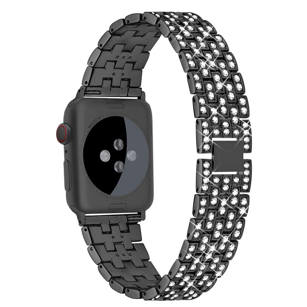 Классический женский ремешок с бриллиантами для Apple Watch Band 38 мм 40 мм 42 мм 44 мм браслет из нержавеющей стали для iWatch Ultra 49 мм 41 45 мм 9/8/7/6/5/43