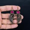 Ruby Earrings Gemstone Jewelry, 999 Copper Wire Wrapped Handmade Earrings, Latest Design Jewelry