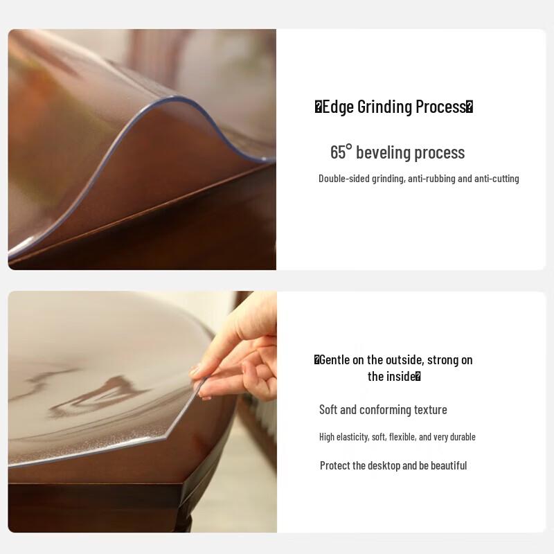 Gureide Frosted PVC Curved Table Mat