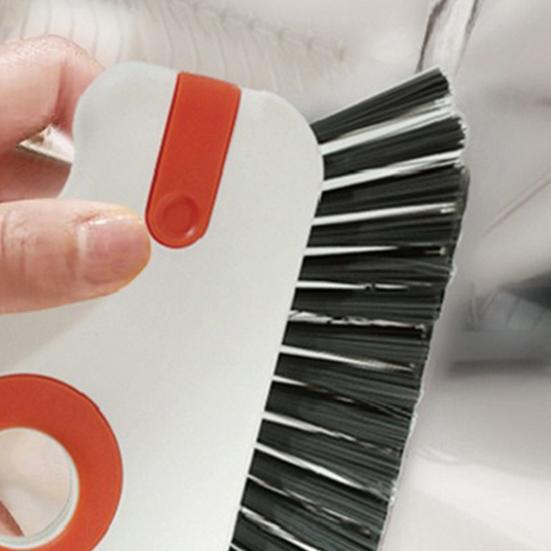 2 шт. Щетка для чистки оконных пазов 2-в-1 с жесткой щетиной, эргономичной ручкой, щель-щетка, скребок, инструмент для чистки пазов