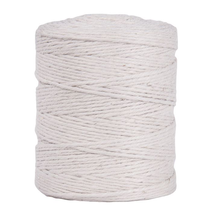 Fil de jute, 3fois, 3,5mm bobine 280m, blanc