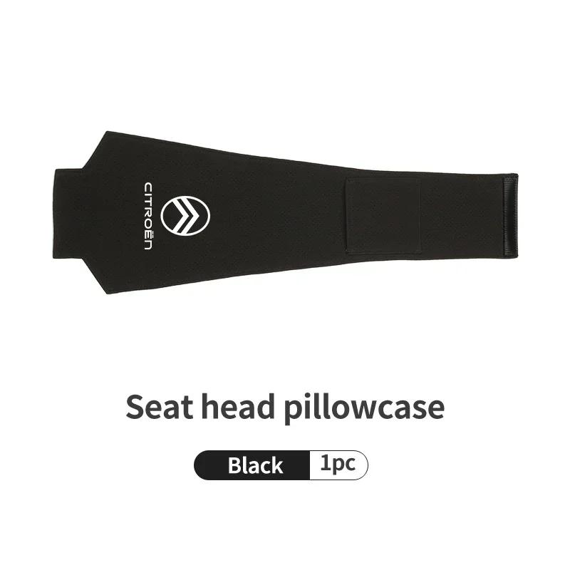 APS2   Car Seat Headrest Cover Suede Perforated Pillowcase Pad For Citroen C4 C3 C5 C1 C2 C6 C4L DS3 DS4 Berlingo Picasso Jumper