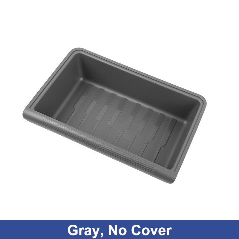 Для Tesla Model Y 2023 Аксессуары для интерьера Ящик для хранения под сиденьем TPE Белый органайзер под сиденьем Ящик с крышкой Мусорное ведро