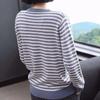 Women's Spring and Fall Plus Size Knit Sweater Middle-aged Mother Thin Lapel Bottoming Shirt