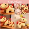 Gold Horse Color Plush Toy Animal Doll For New Year Decorations And Gift Kids