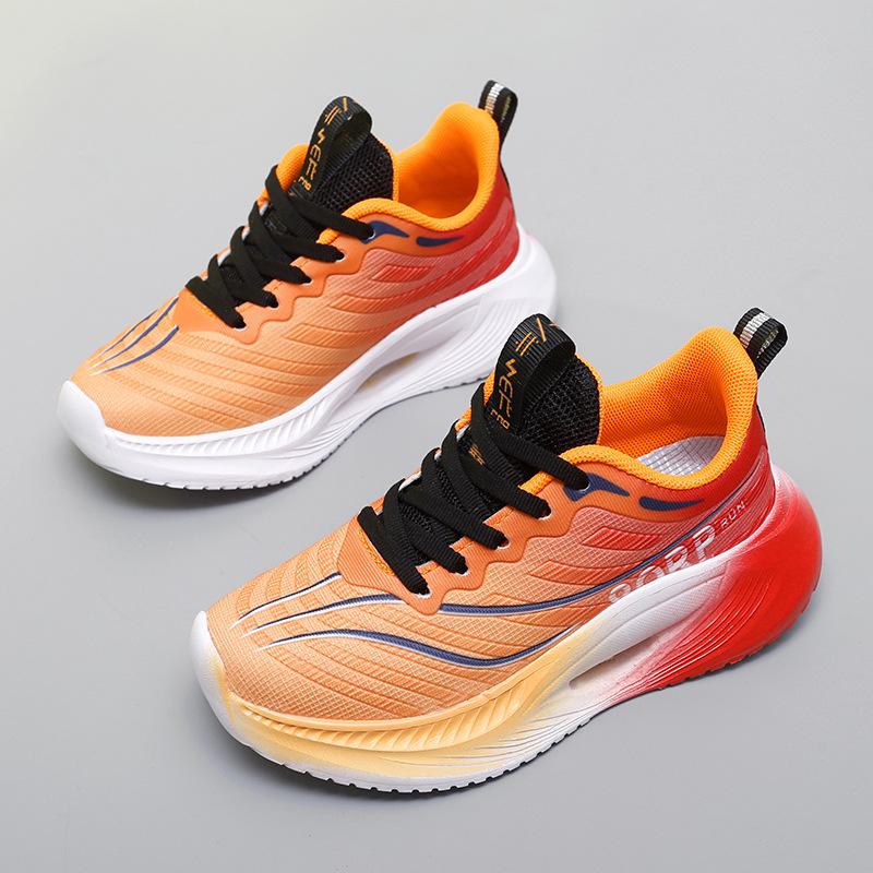 Весна-лето 2025 новые детские спортивные кроссовки сетчатые дышащие легкие амортизирующие обувь для детей среднего и старшего возраста обувь для начальной школы