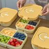 Многоразовый пластиковый контейнер для ланча с отделением, портативный герметичный ланч-бокс, школьный, для пикника, для фруктового салата, бенто-бокс, подходит для микроволновой печи