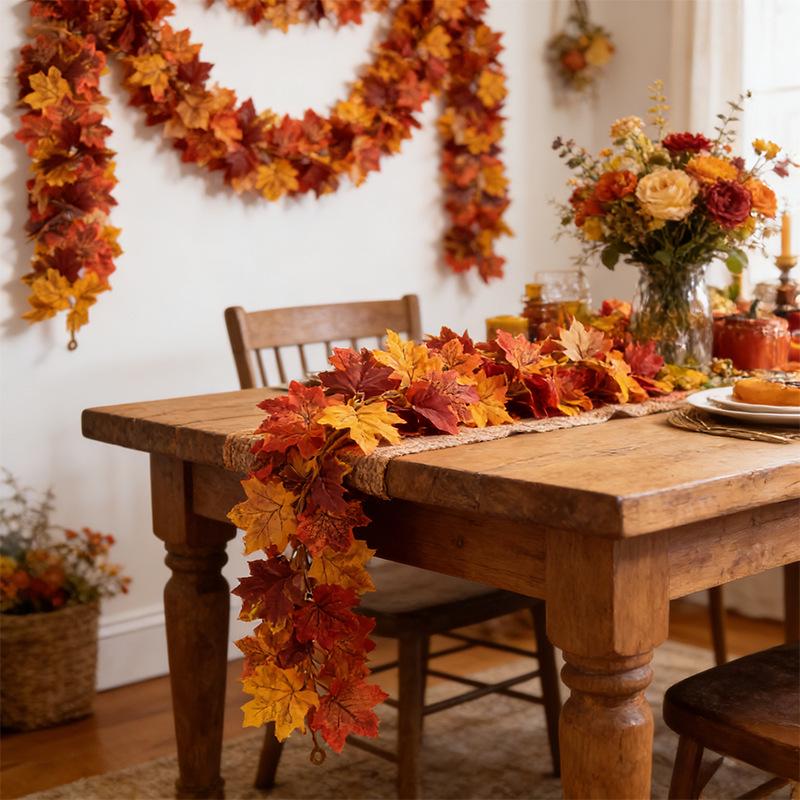 Autumn Maple Leaf Vine for Thanksgiving, Halloween & Christmas Decor