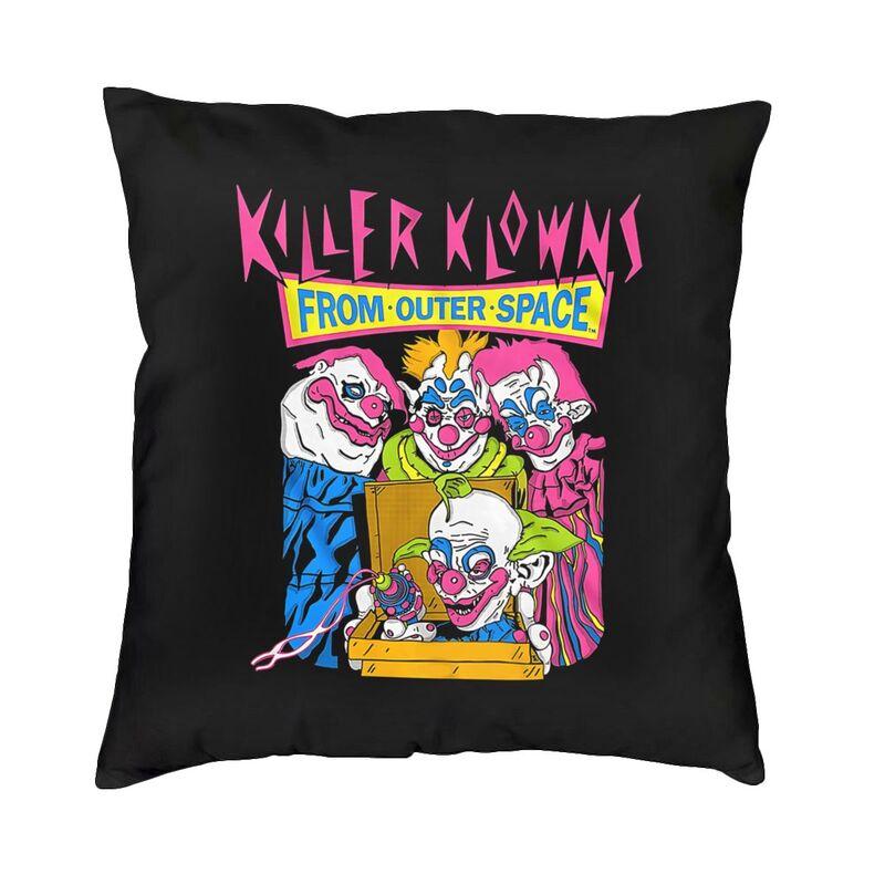 Killer Klowns From Outer Space Funny Horror Movie Cushion Cover 45x45cm Home Decorative Printing Throw Pillow Sofa Double Side