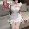 Sexy Sexy Pink Cow Passion Uniform Suit Bunny Maid Cosplay Pajamas Summer