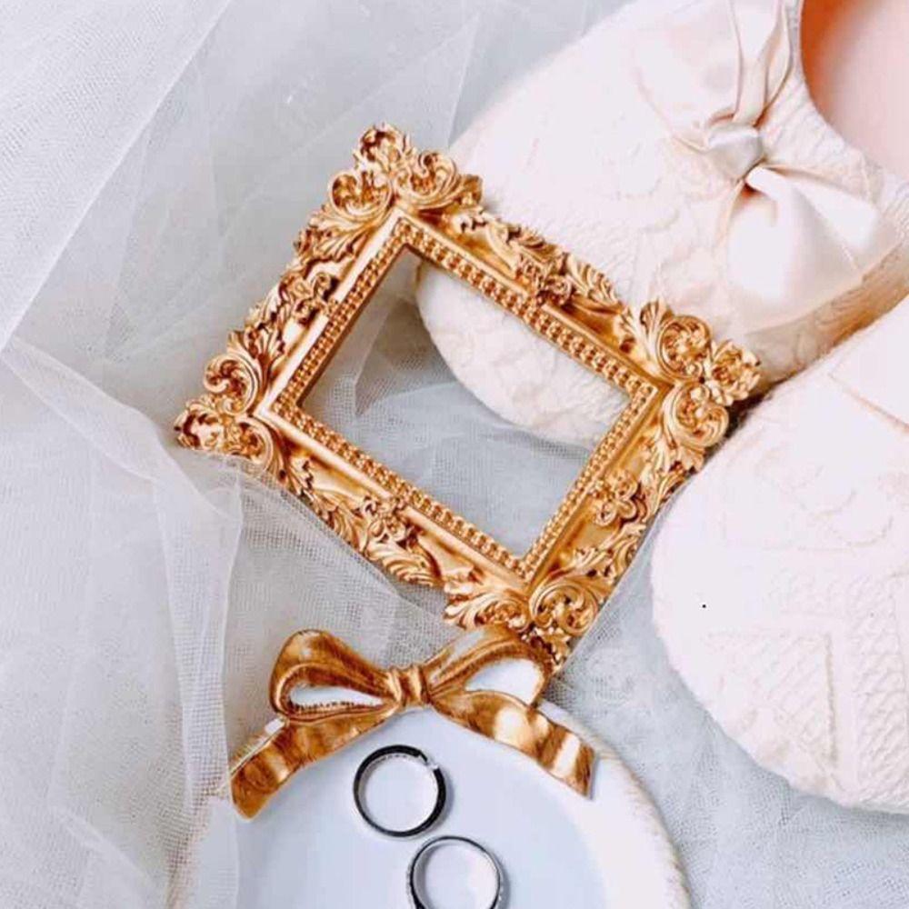 Сделай сам золотая фоторамка настенная смоляная европейская деревянная рамка европейский стиль ручная работа витрина украшения ювелирный декор