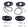 Pair Rock Lights White 9LEDs IP68 Chassis Underglow Lamp Universal for Car Truck ATV RZR UTV
