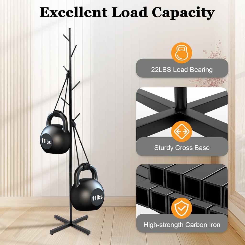 Free-Standing Clothes and Hats Rack Tree-shaped Clothes Rack Metal Coat Rack