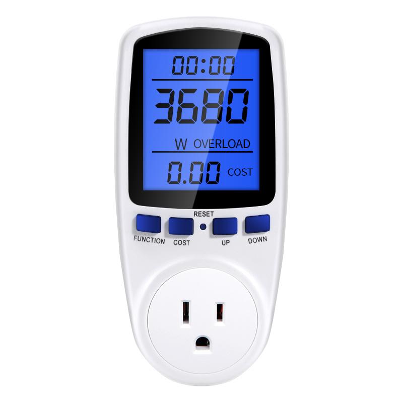 Digital Wattmeter Energy Meter Wattage Electricity Kwh Power Meter LCD Power Meter Outlet Power Analyzer Power Switch EU US UK