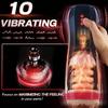 3 In 1 Push In Male Masturbation Cup, Male Masturbator Telescopic Rotating Vagina Masturbation Adult Erotica Piston Male Masturbation Cup Supplies