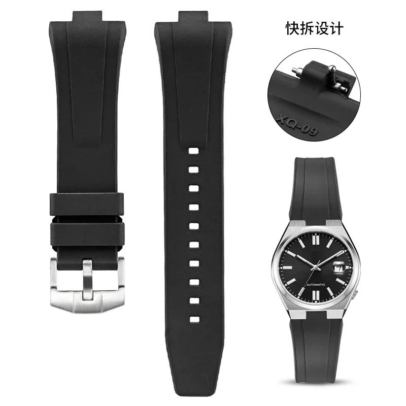 Ремешок из фторкаучука для Citizen NJ0150 NJ0151 NJ0158 FKM Мужской Выпуклый Быстросъемная Пряжка из нержавеющей стали Ремешок для часов Браслет 9 мм