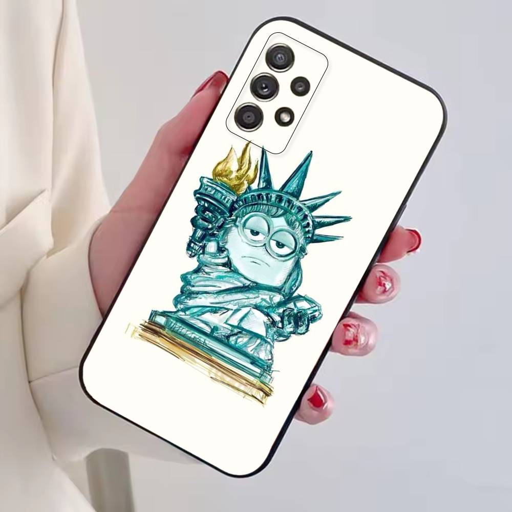 Мультяшный чехол для телефона M-Movie M-Minions для Samsung S25, S24, S21, S22, S23, S30, Ultra, S20, Plus, Fe, Lite, Note, 10, Черный чехол