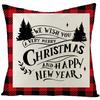 Pillow Christmas Pillow Cover Red and Black Plaid Sofa Cushion Cover Car Backrest Lumbar Support Nordic