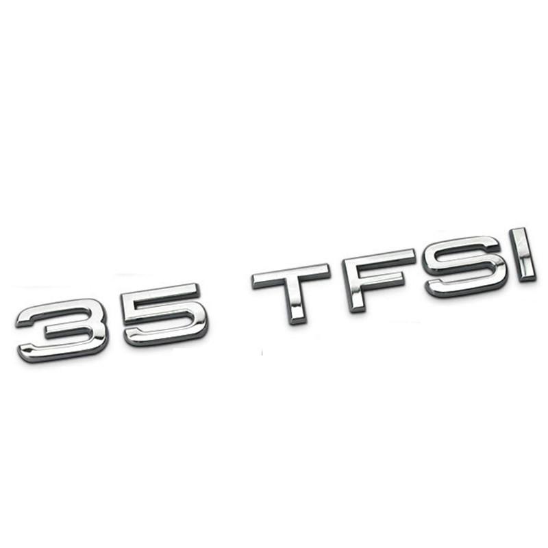 Модифицированные буквы 30, 35, 40, 45, 50 TFSI V6T V8T, смешанная металлическая наклейка на автомобиль, подходит для всех задних знаков автомобиля, наклейки с логотипом