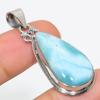 Natural Republic Ларимар Драгоценный камень 925 Проба Стерлинговое серебро Подарок Подвеска 2" w9Y63