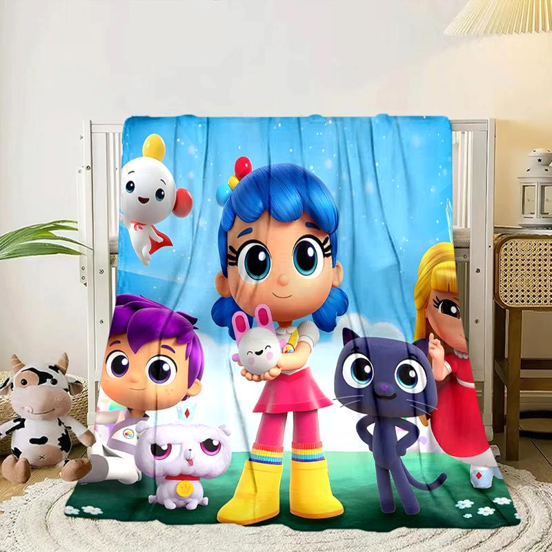 Rainbow Kingdom Adventure Blanket Flannel Blanket for bed, sofa, Camping, Hiking, Picnic Essentials, gift for family Fan gifts