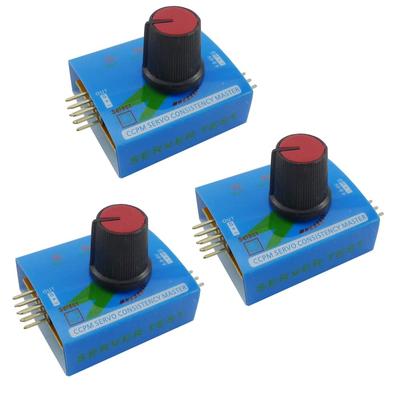 KKHMF 3 шт. Тестер рулевого механизма DC 4,8-6,0 В Тестер сервопривода 3-канальный CCPM Поддерживает моторы модельных самолетов