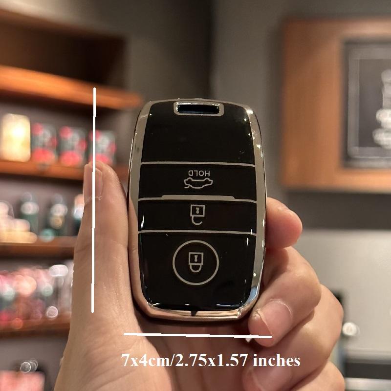 Key Fob Cover with Key Chain for Hyundai Kia Sorento Sportage Rio Carnival Picanto Ceed I20 I30 QL GT Car Accessories