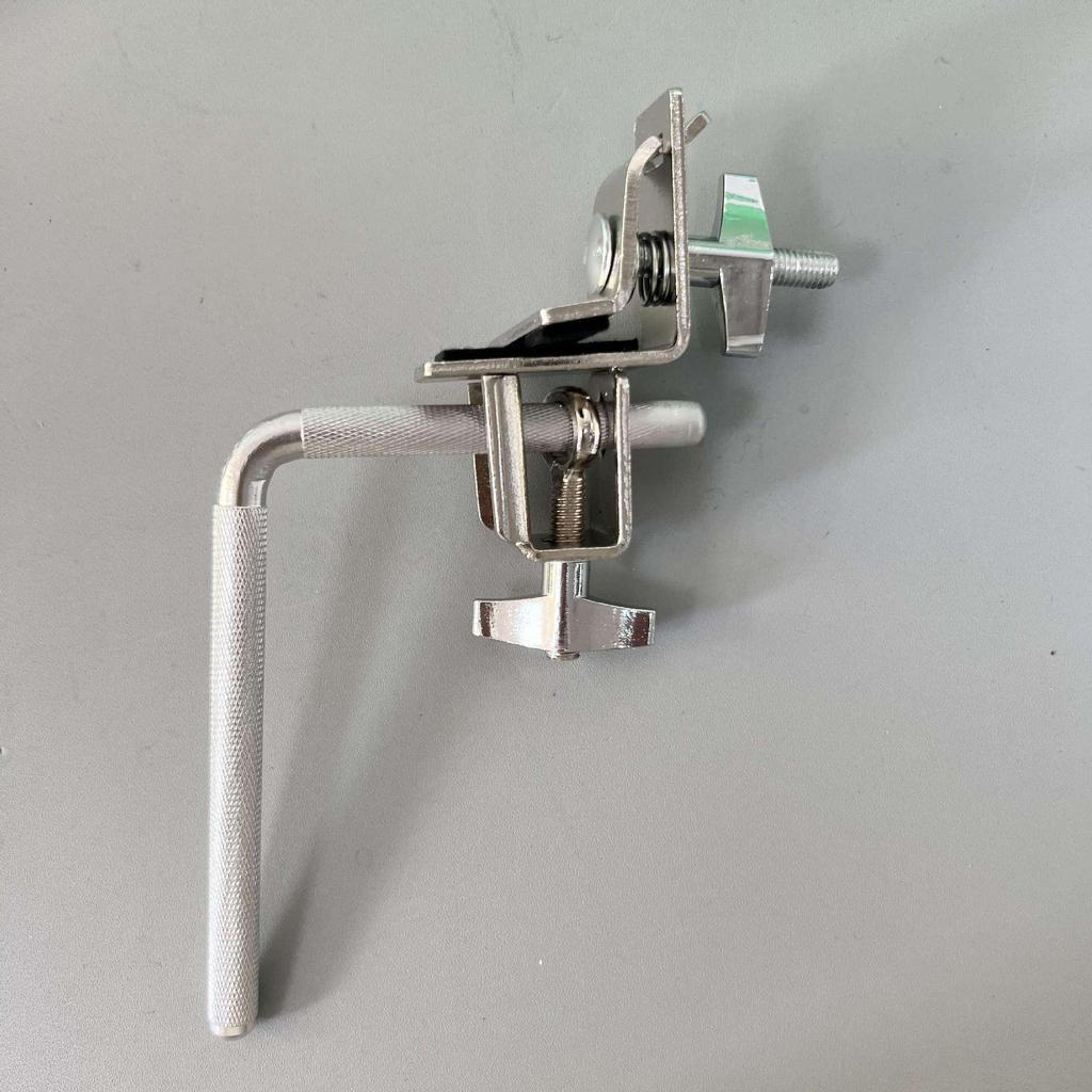 Retractable Cowbell Stand Rod with Extension & Clip for Jazz Drums