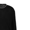 Emporio Armani FW23 Вязаный свитер с полосатой отделкой, круглым вырезом и длинными рукавами, мужской свитер, черный 6R1MXG-1MNGZ-0999