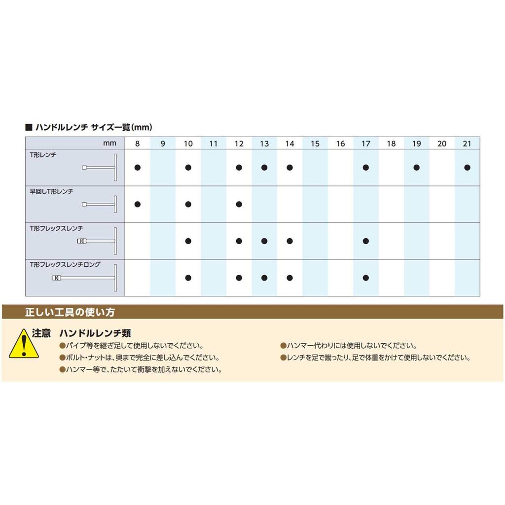 Kyoto Machinery Tools Flex Wrench (KTC) T-type THF2-10