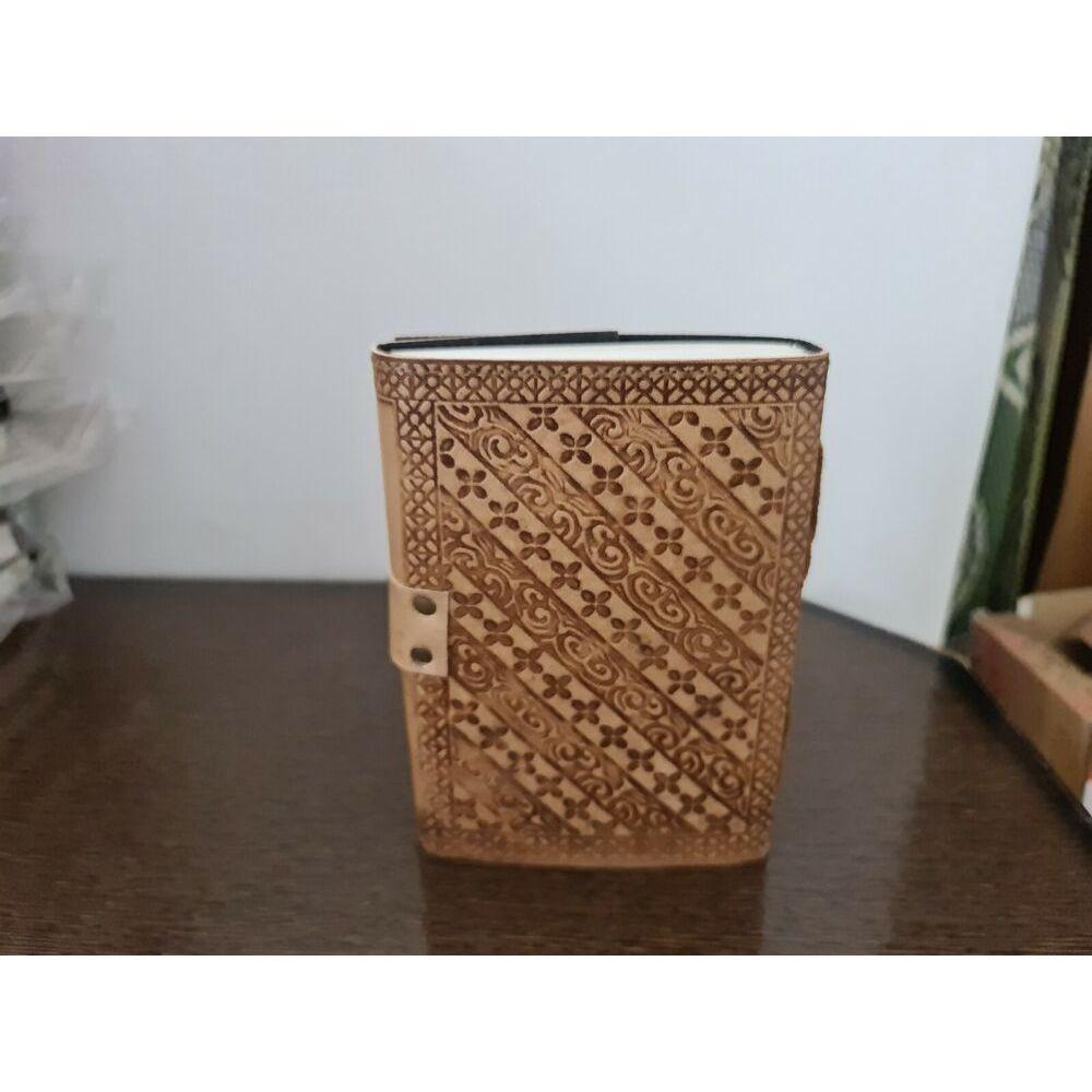 Handmade Leather Journal Diary Celtic Tree of Life Book of Shadow Wicca Vintage