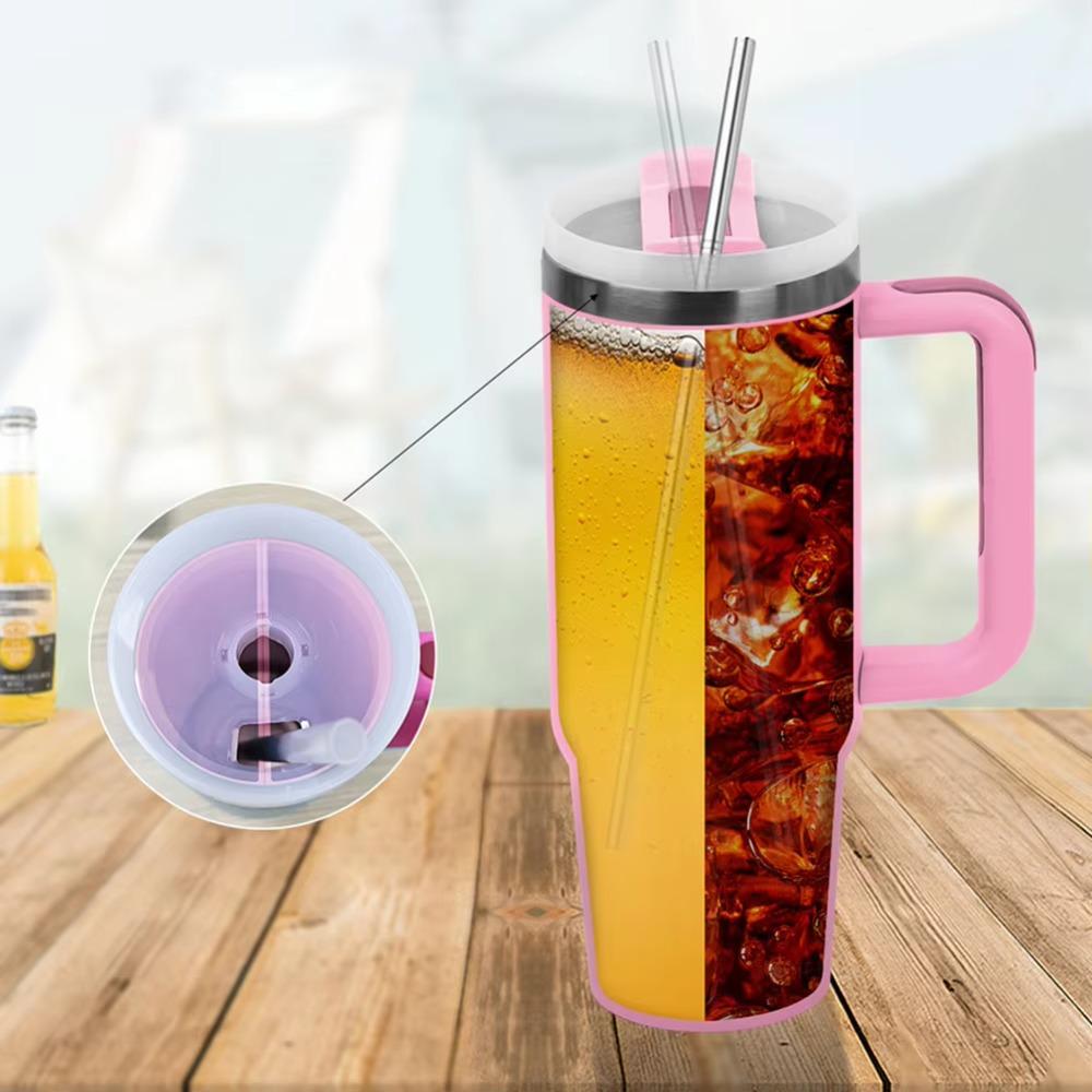 2 In 1 Insulated Mug Divider Double-Flavor Water Bottle Compartment Creative Water Cup Liner Drink