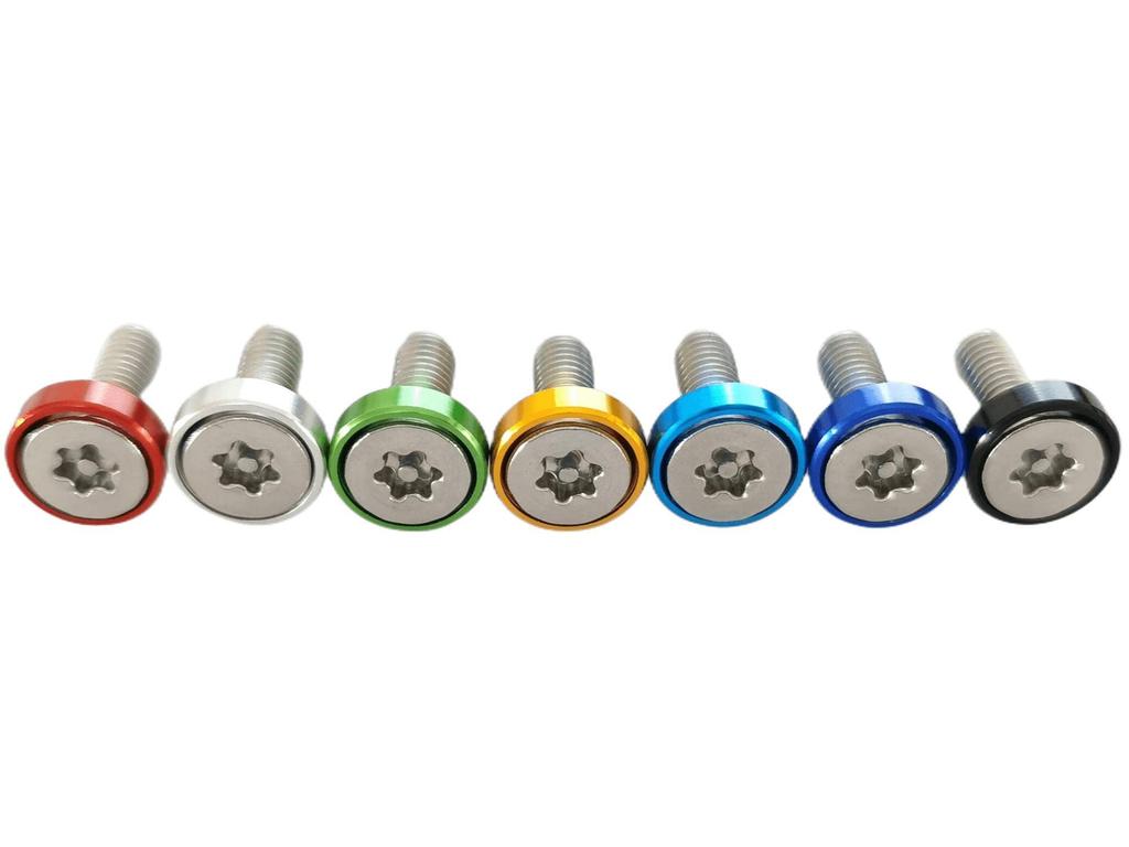 Болт для номерного знака автомобиля Kuroobaa, противоугонный винт M6 (золото)