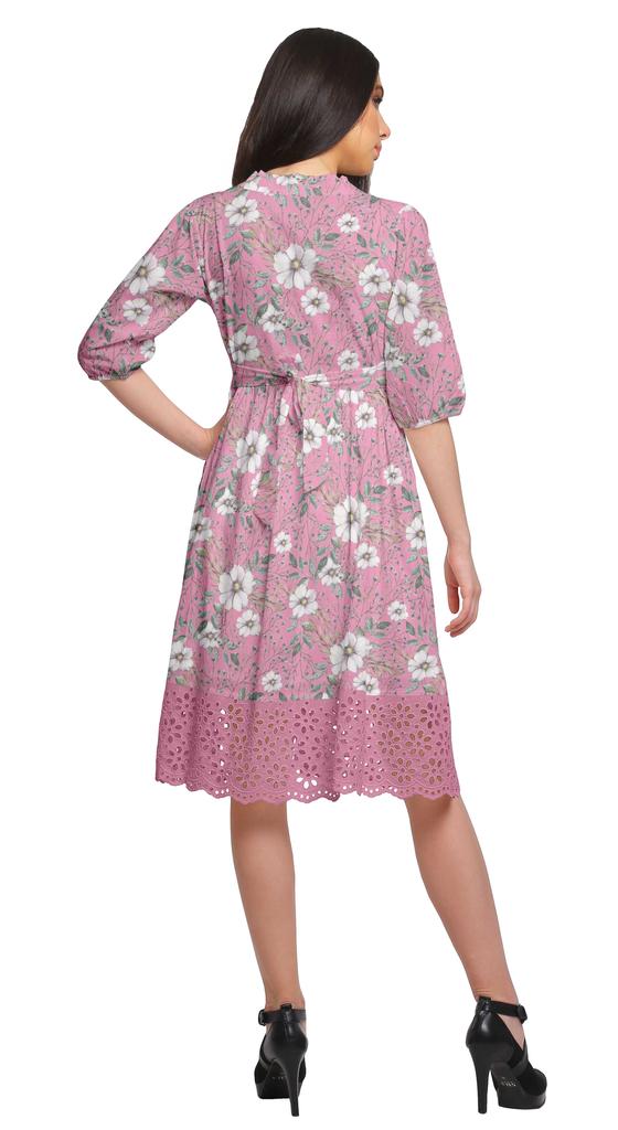 Moomaya Платье с коротким рукавом для женщин, вечернее платье из хлопка с принтом, повседневное