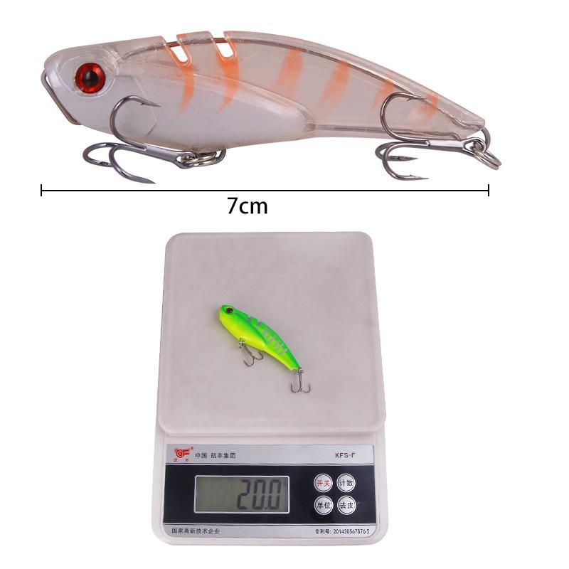 6PCS Long Throw Submerged Water 7cm/20g Simulated VIB Bait