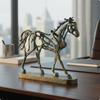 Полая Стальная Статуя Лошади Промышленная Абстрактная Скульптура Лошади Минималистичный Декор для Офиса