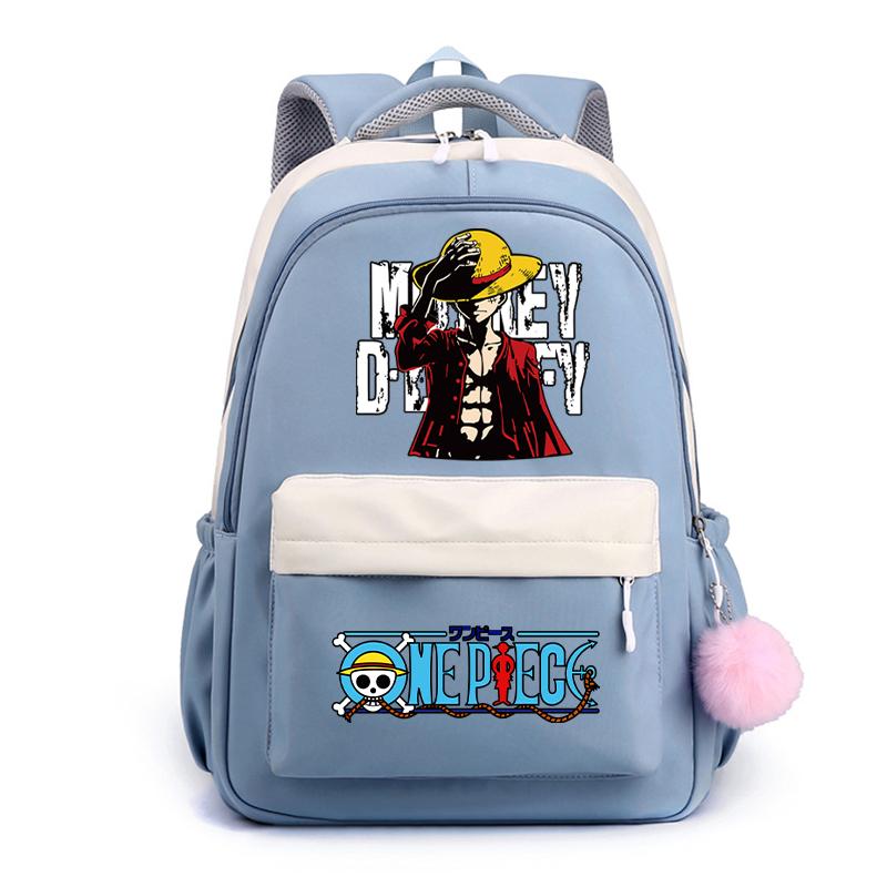 Аниме One Piece Классический Kawaii Рюкзак Милый Мягкий Рюкзак Печатный Мальчик Девочка Школьный Ранец Повседневный Портфель Для Мужчин Женщин Дорожная Сумка Для Отдыха Рюкзак Mochila
