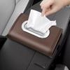 New Car Tissue Box Holder PU Leather Car Center Console Armrest Napkin Box, Hanging Multi-Functional Tissue Box, Tissue Bag
