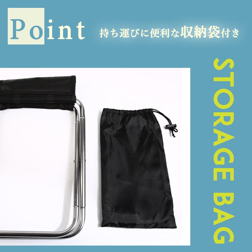 Komorebiya Outdoor Chair, Ultra-Lightweight, Folding, Aluminum Alloy, with Storage Bag, OD25 (Silver)