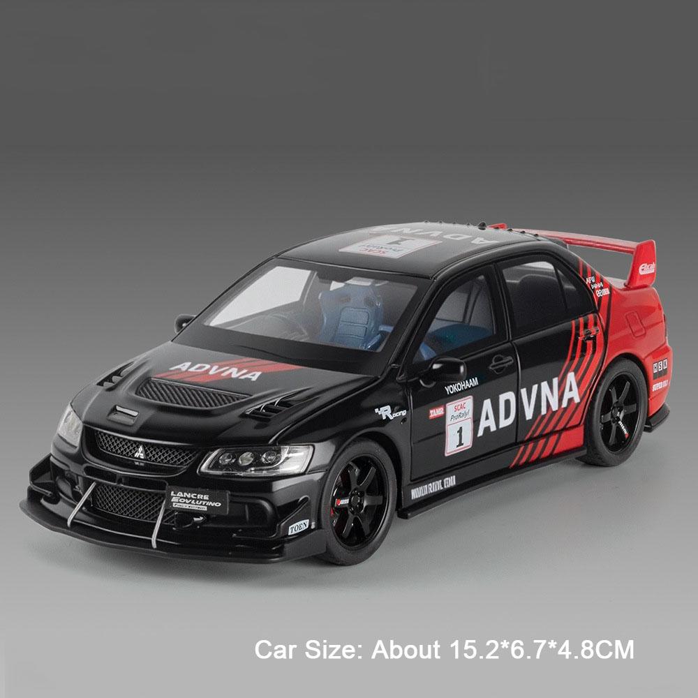1:32 Model Toy Mitsubishi Lancer Evolution IX Sports Cars Alloy Diecast Pull Back 6 Doors Opened Sound Light Supercar Kids Gifts