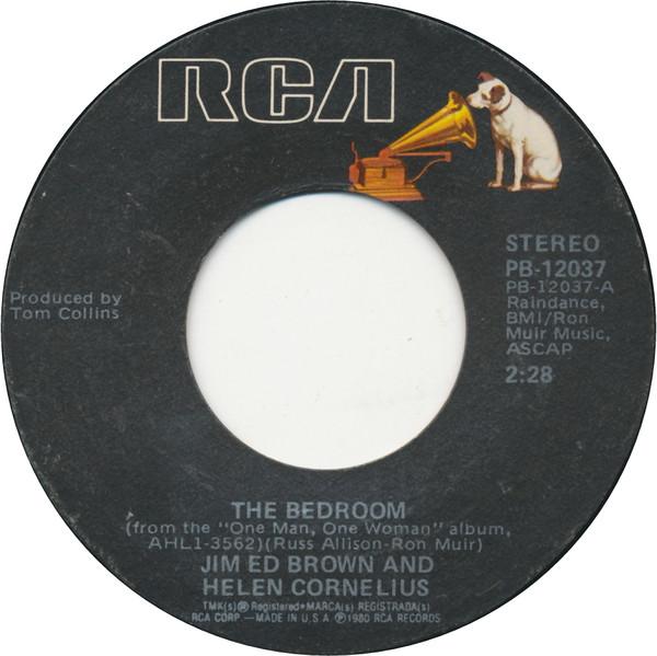 7inch Record JIM ED BROWN & HELEN CORNELIUS - The Bedroom PB12037 RCA 1980 US Folk Used