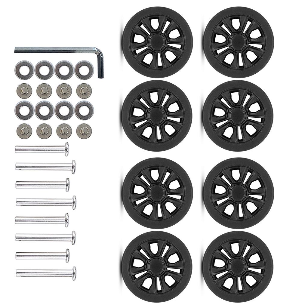 Набор из 8 сменных колес для дорожного багажа, чемодана, 55x11 мм, пластиковые роликовые колеса, ремонтные комплекты, сменные колеса для полки